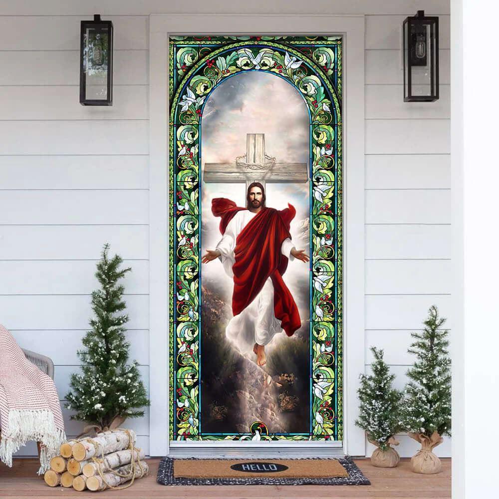 Jesus Christian Door Cover, Christian Home Decor, Gift For Christian