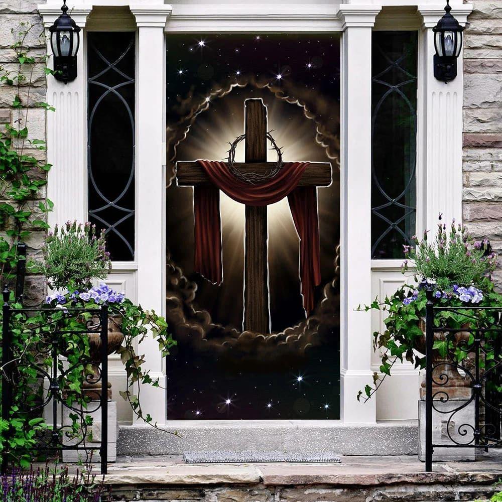 Jesus Cross Door Cover, Christian Home Decor, Gift For Christian