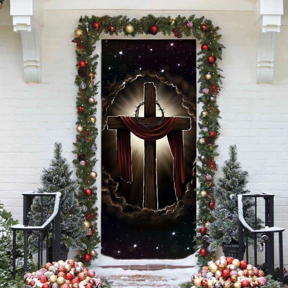 Jesus Cross Door Cover, Christian Home Decor, Gift For Christian