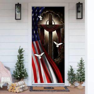 Jesus In America Door Cover Christian Home Decor Gift For Christian 4 rahzrp.jpg