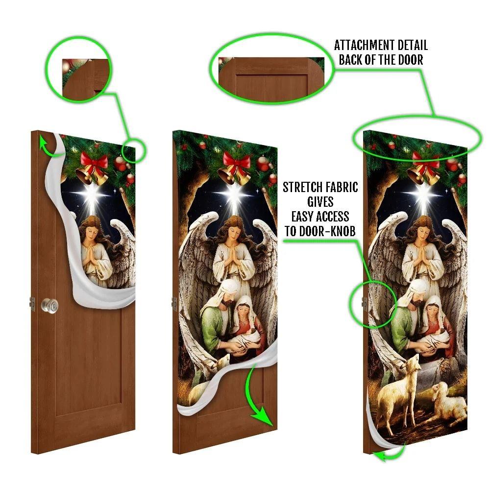 Jesus Is Born Christmas Door Cover, Jesus Door Cover, Gift For Christian
