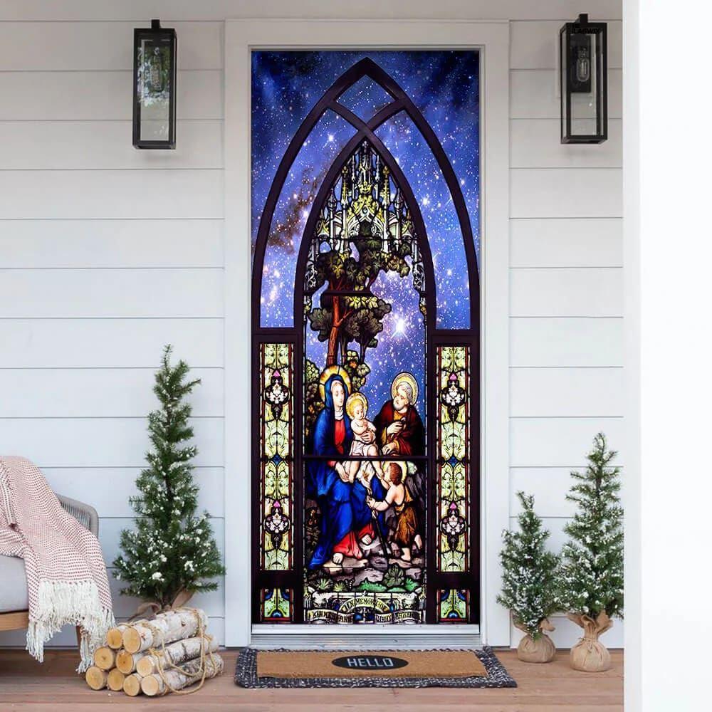 Jesus Is Born Door Cover, Christian Home Decor, Gift For Christian