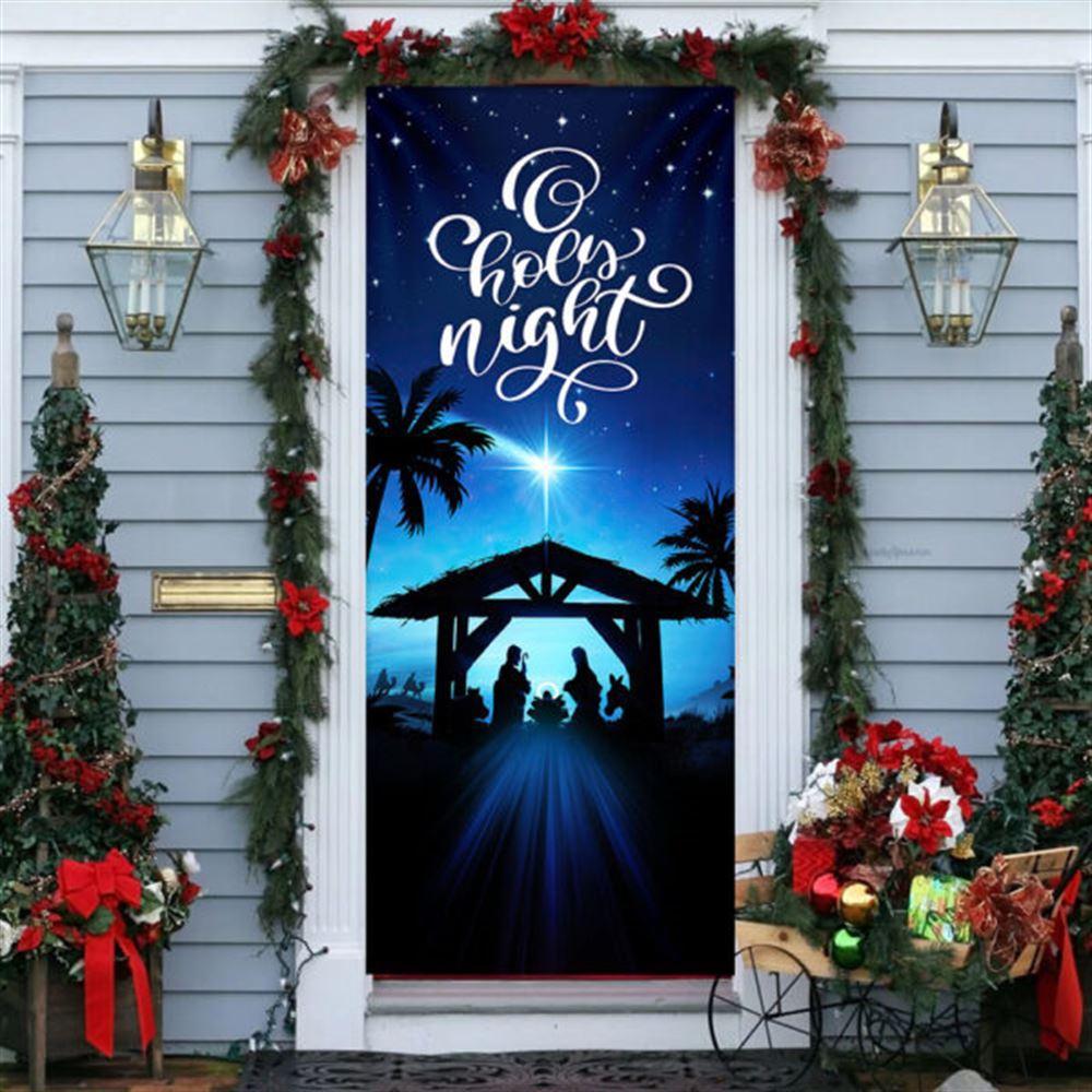 Jesus Is Born Door Cover, Christmas Silent Night Door Cover, Jesus Door Cover, Gift For Christian