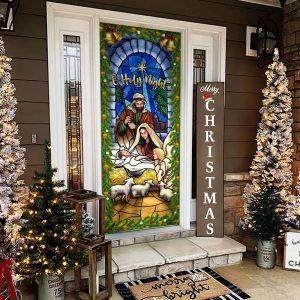 Jesus Is Born O Holy Night Nativity of Jesus Christmas Door Cover Jesus Door Cover Gift For Christian 3 cbas6c.jpg