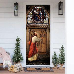 Jesus Is Knocking At The Door Door Cover Christian Home Decor Gift For Christian 5 ph6jla.jpg