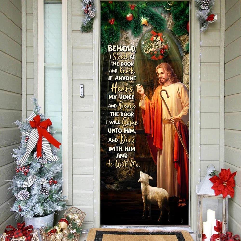 Jesus Is Knocking At The Door, Jesus Christ Door Cover, Gift For Christian