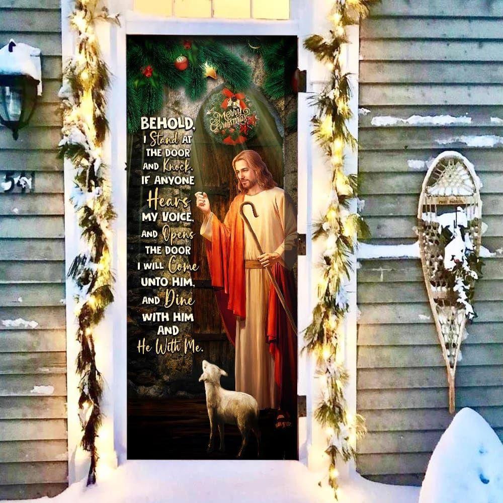 Jesus Is Knocking At The Door, Jesus Christ Door Cover, Gift For Christian