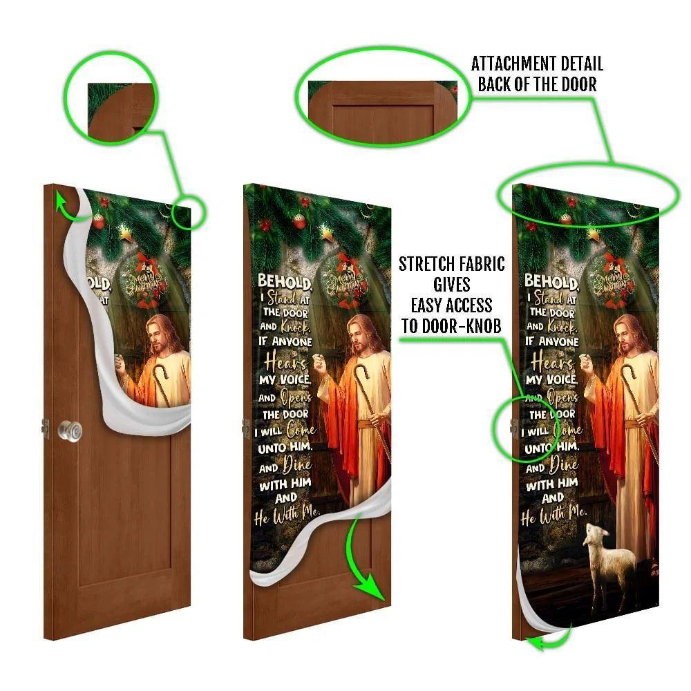 Jesus Is Knocking At The Door, Jesus Christ Door Cover, Gift For Christian