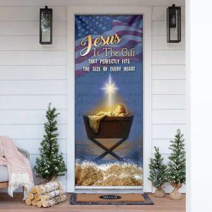 Jesus Is The Gift For Every Heart Door Cover Christian Home Decor Gift For Christian 4 polind.jpg