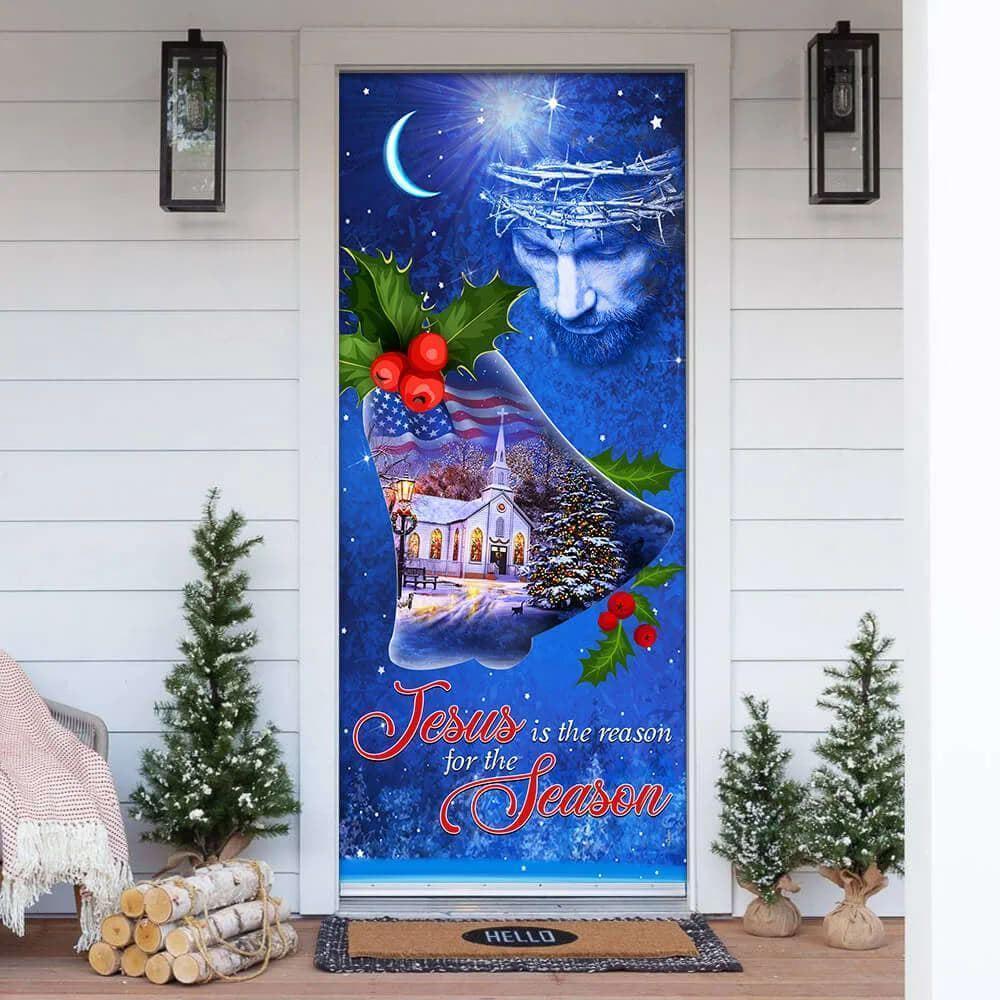 Jesus Is The Reason For The Season Christmas Door Cover, Jesus Door Cover, Gift For Christian