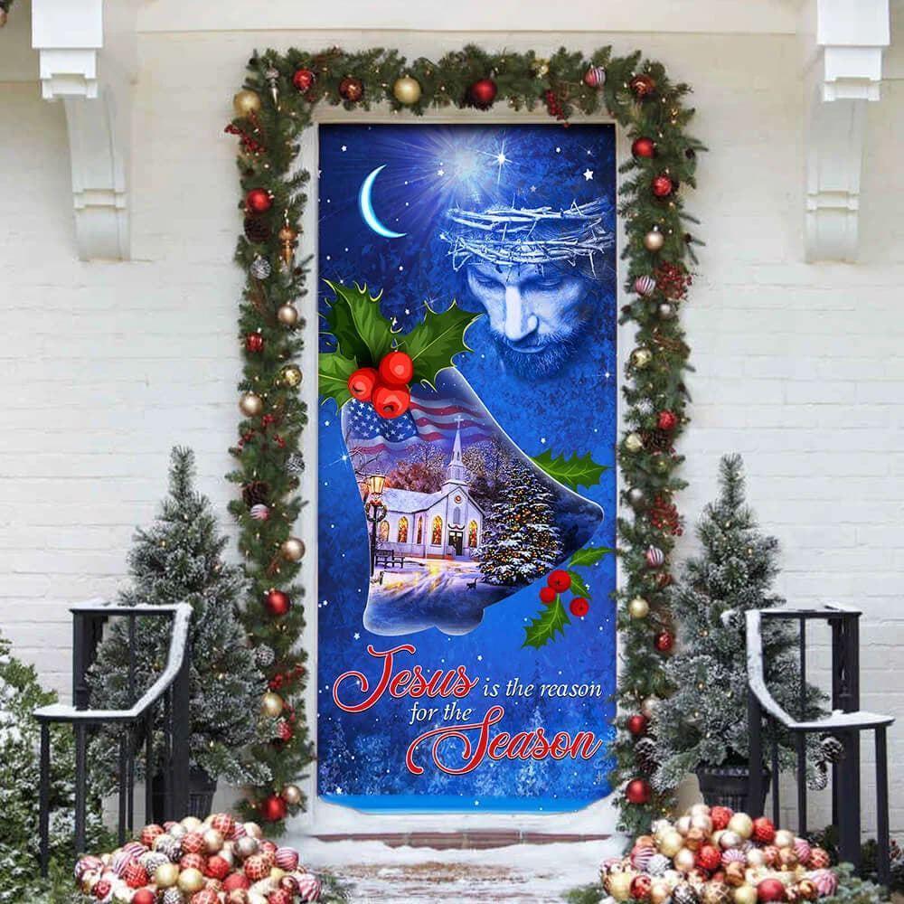 Jesus Is The Reason For The Season Christmas Door Cover, Jesus Door Cover, Gift For Christian