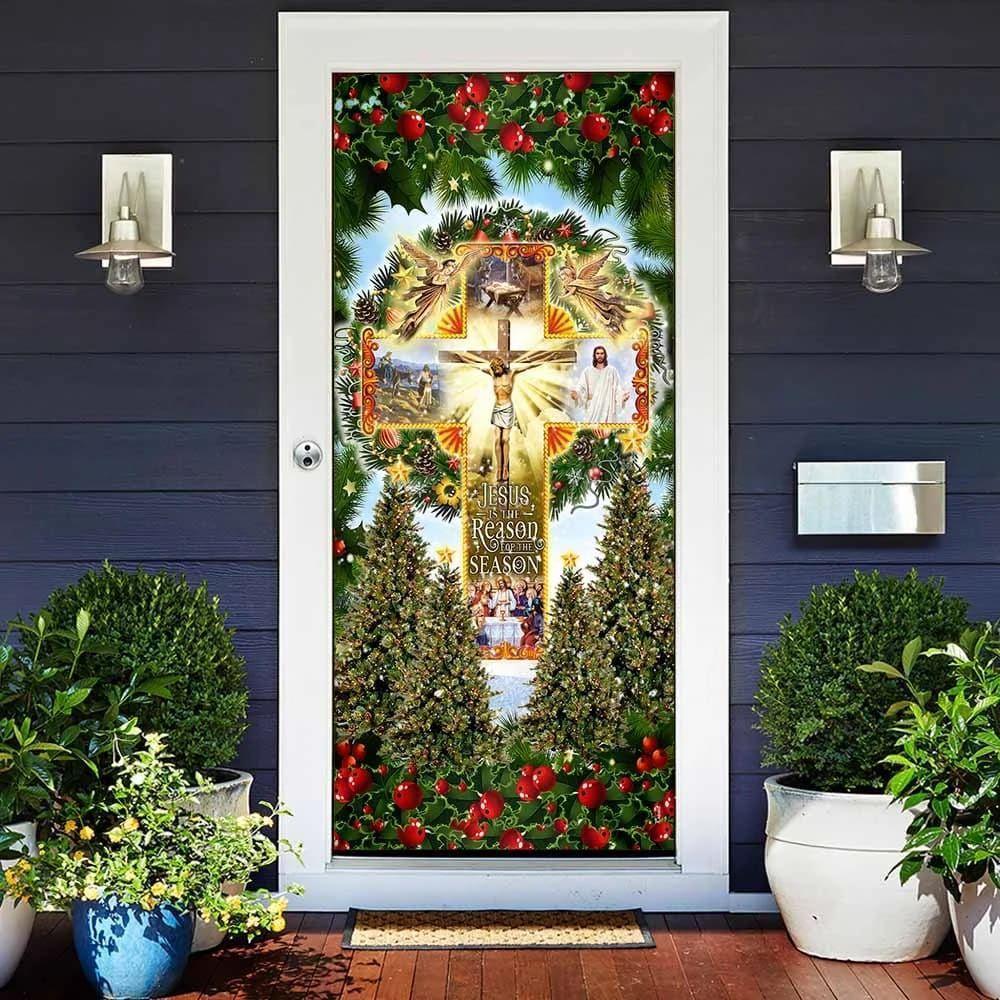 Jesus Is The Reason For The Season Door Cover Block Of Gear, Jesus Door Cover, Gift For Christian