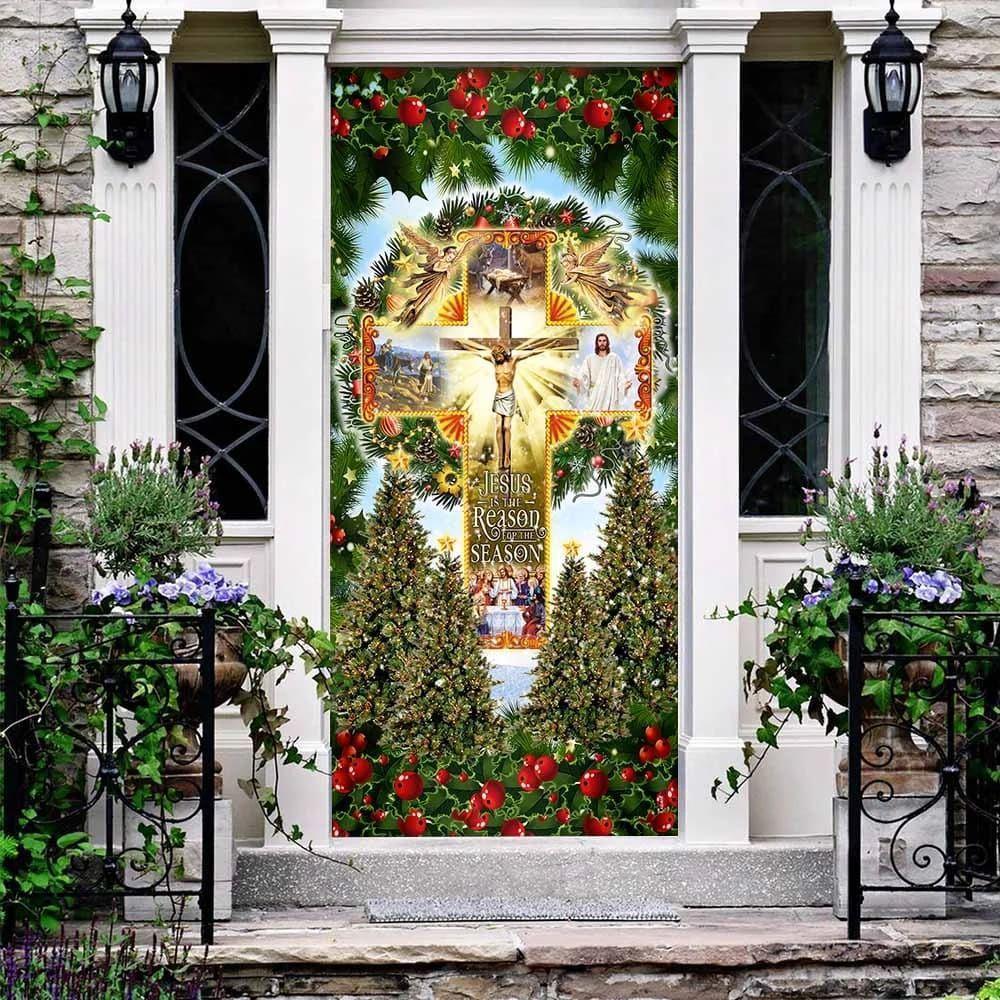 Jesus Is The Reason For The Season Door Cover Block Of Gear, Jesus Door Cover, Gift For Christian