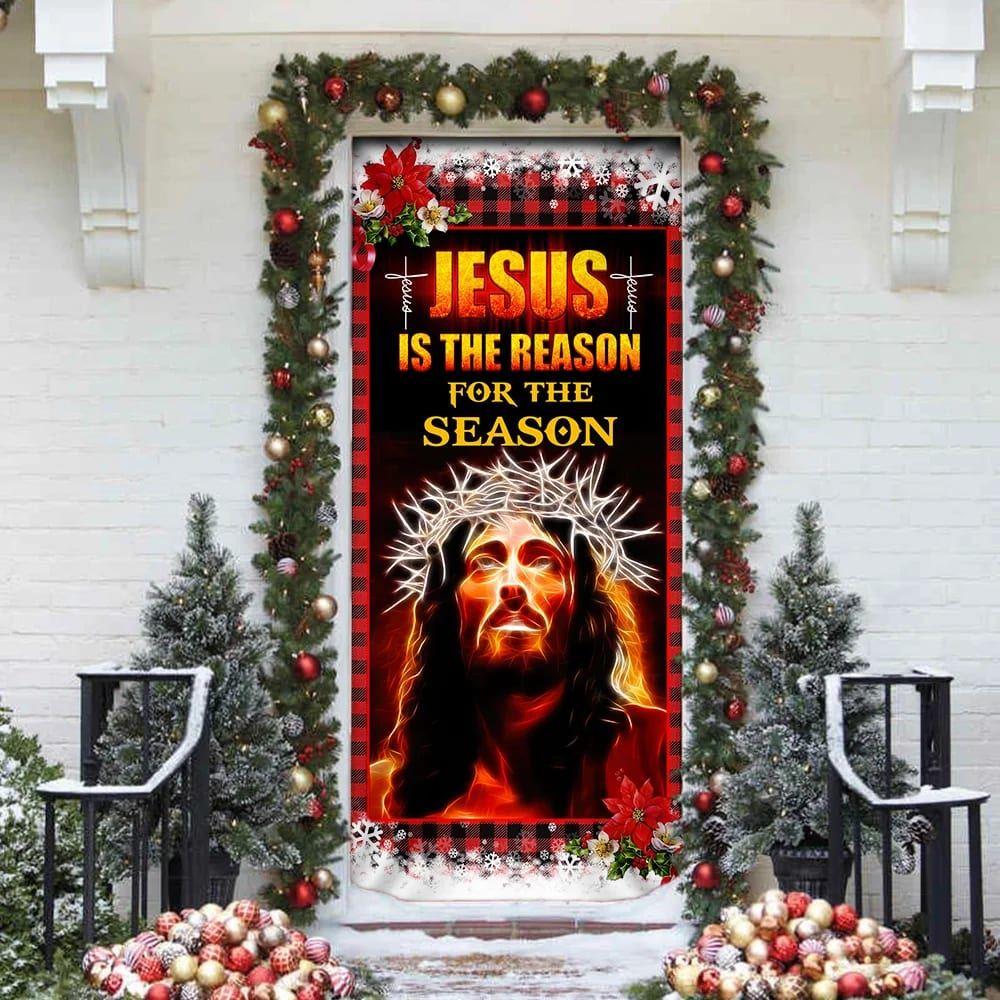 Jesus Is The Reason For The Season Door Cover, Christian Home Decor, Gift For Christian