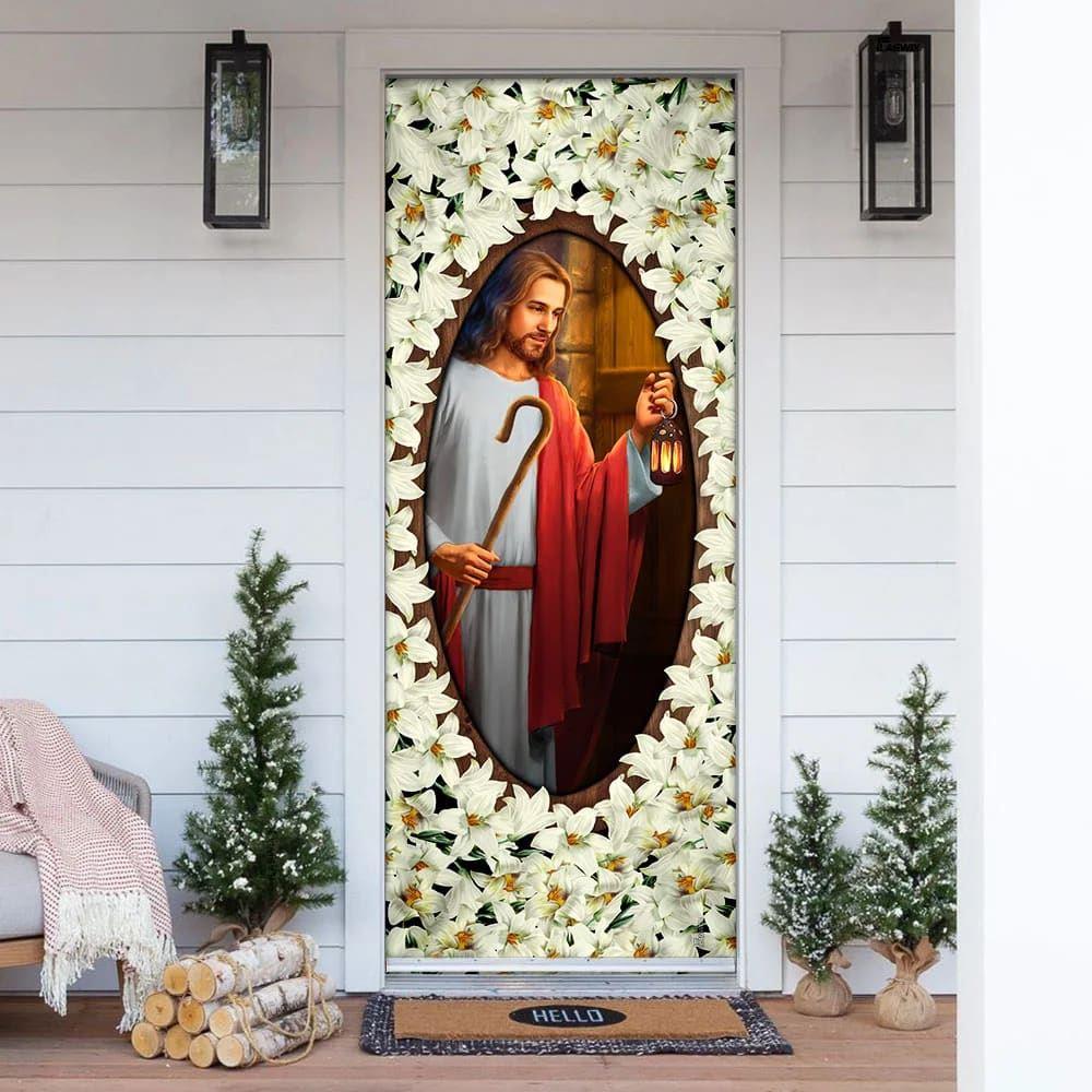 Lord Jesus Knocking Door Cover, Christian Home Decor, Gift For Christian