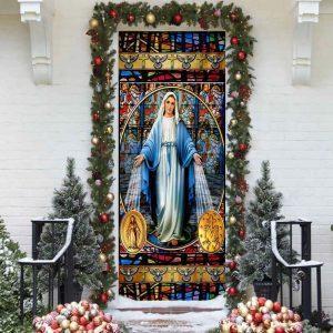 Mary Our Lady of Sorrows Door Cover Christian Home Decor Gift For Christian 3 zhrnsd.jpg