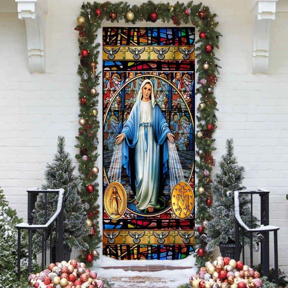 Mary, Our Lady of Sorrows Door Cover, Christian Home Decor, Gift For Christian