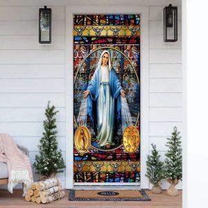 Mary Our Lady of Sorrows Door Cover Christian Home Decor Gift For Christian 4 fhasu9.jpg