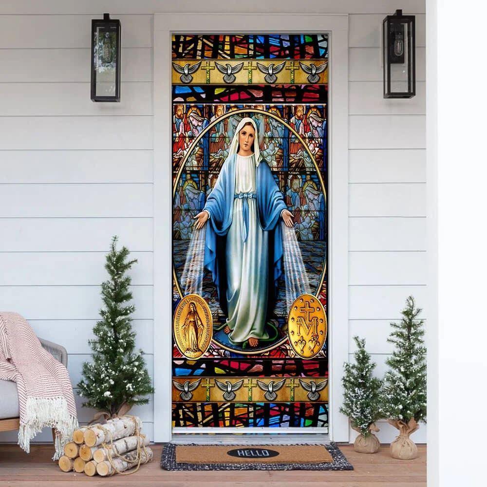 Mary, Our Lady of Sorrows Door Cover, Christian Home Decor, Gift For Christian
