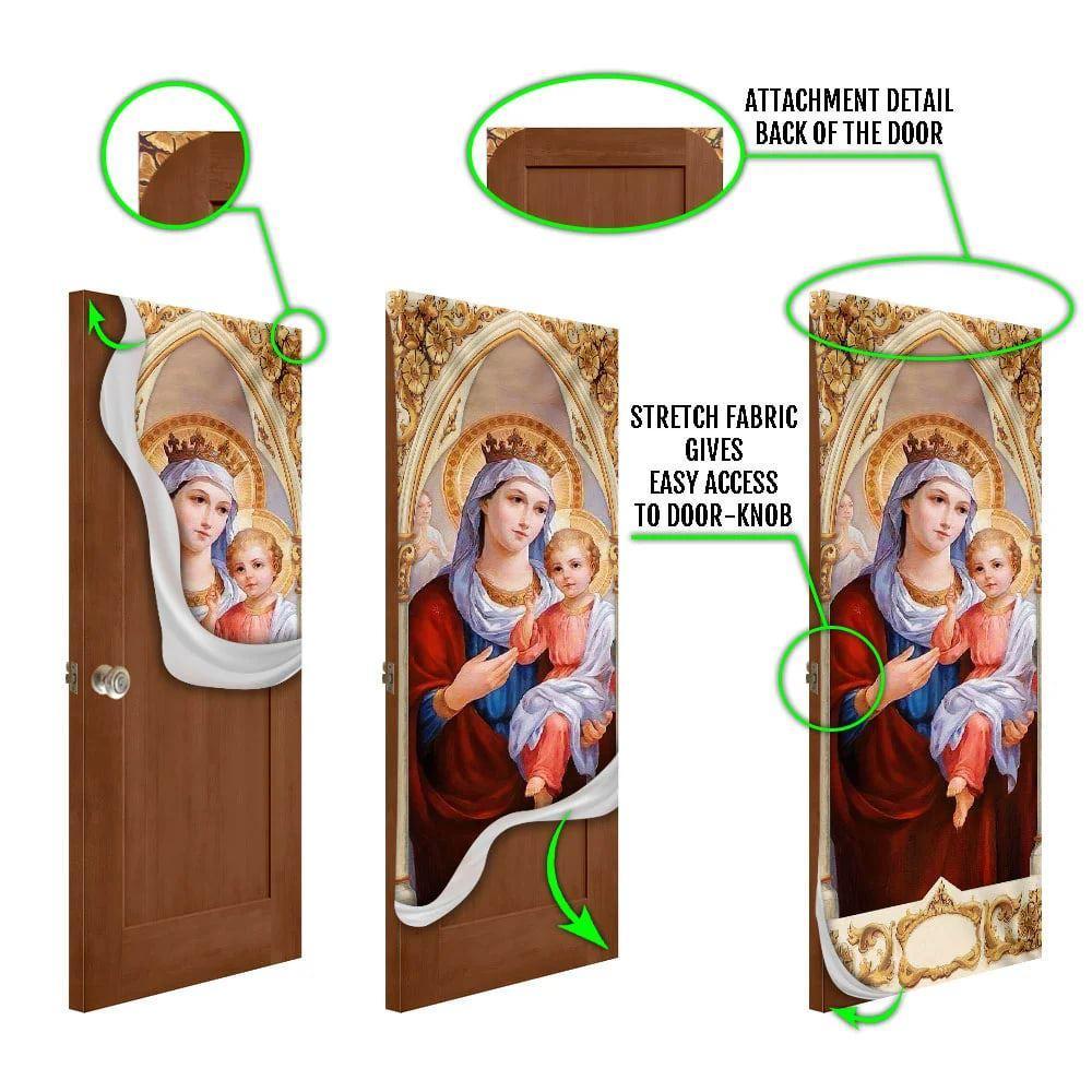 Mary and Jesus Door Cover, Christian Home Decor, Gift For Christian