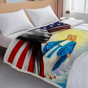 Mother Mary And Flag America Christian Quilt Blanket Christian Blanket Gift For Believers 3 ujl0ct.jpg