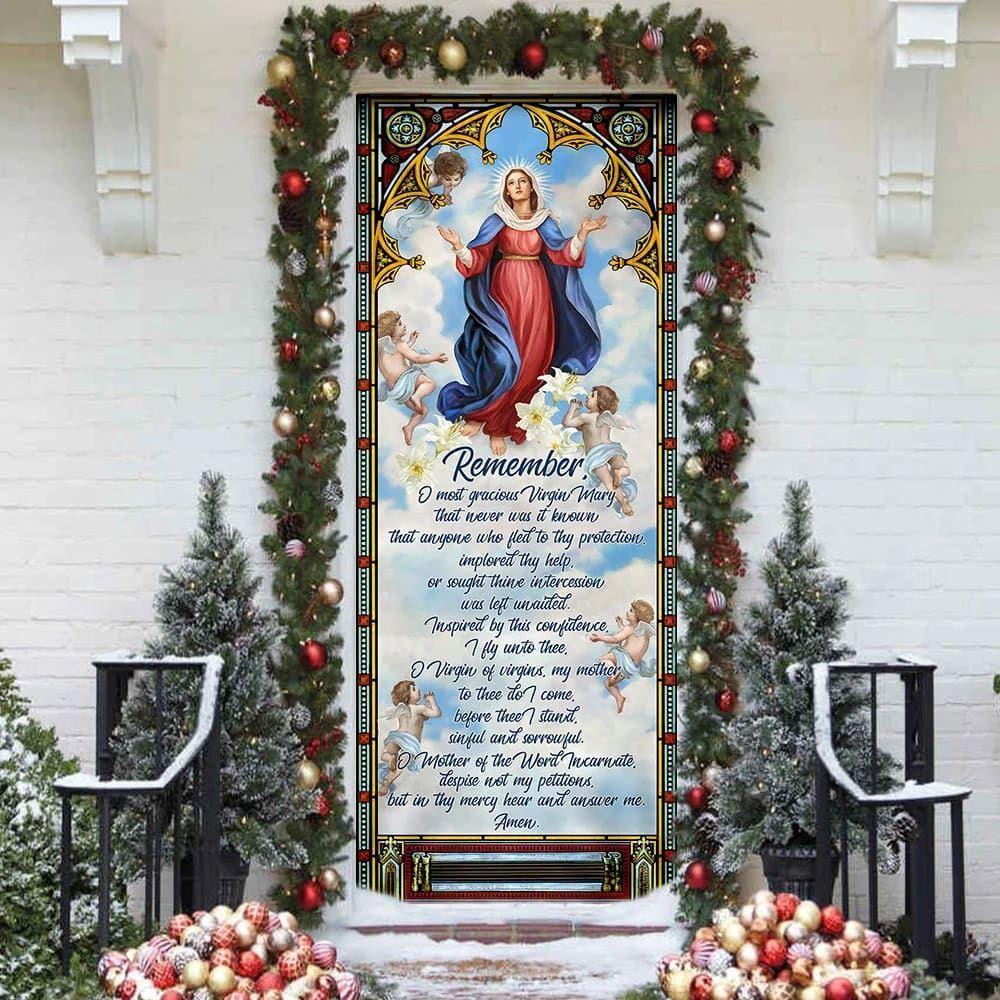 Mother Mary, Blessed Virgin Mary Door Cover, Christian Home Decor, Gift For Christian