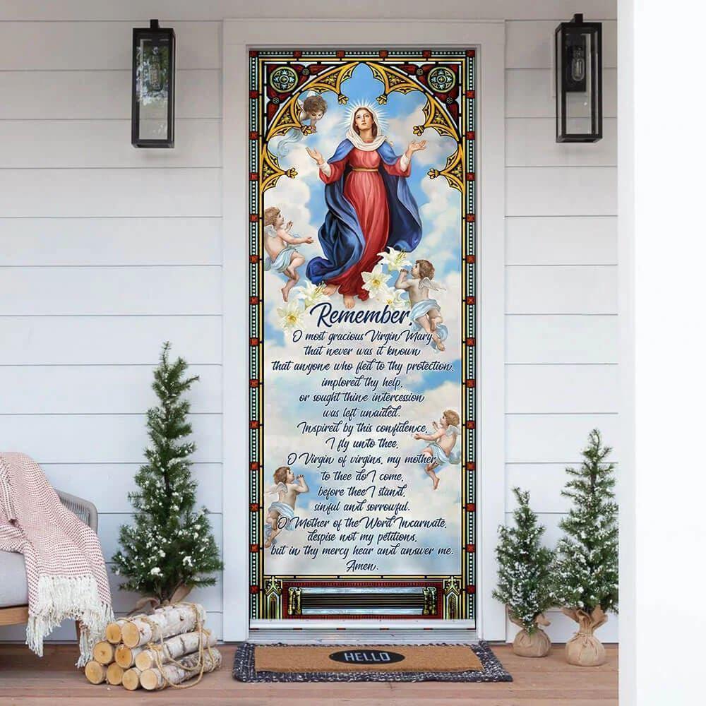 Mother Mary, Blessed Virgin Mary Door Cover, Christian Home Decor, Gift For Christian