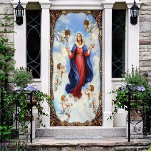 Mother Mary Door Cover, Christian Home Decor,&hellip;