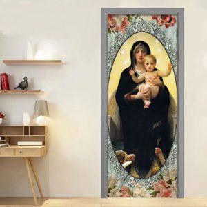 Mother Mary With Jesus Door Cover Christian Home Decor Gift For Christian 5 qqaxhe.jpg