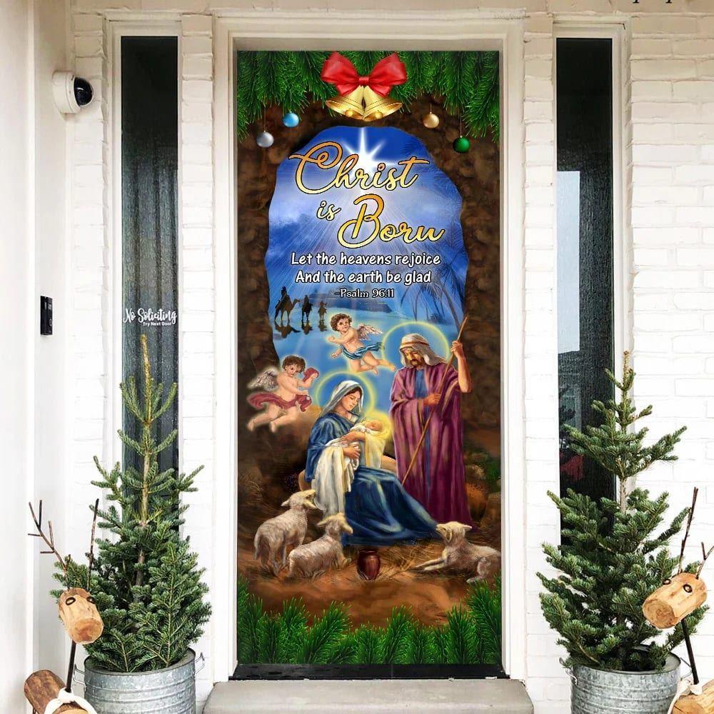 Nativity Of Jesus Door Cover, Jesus Christ Door Cover, Christian Home Decor, Gift For Christian