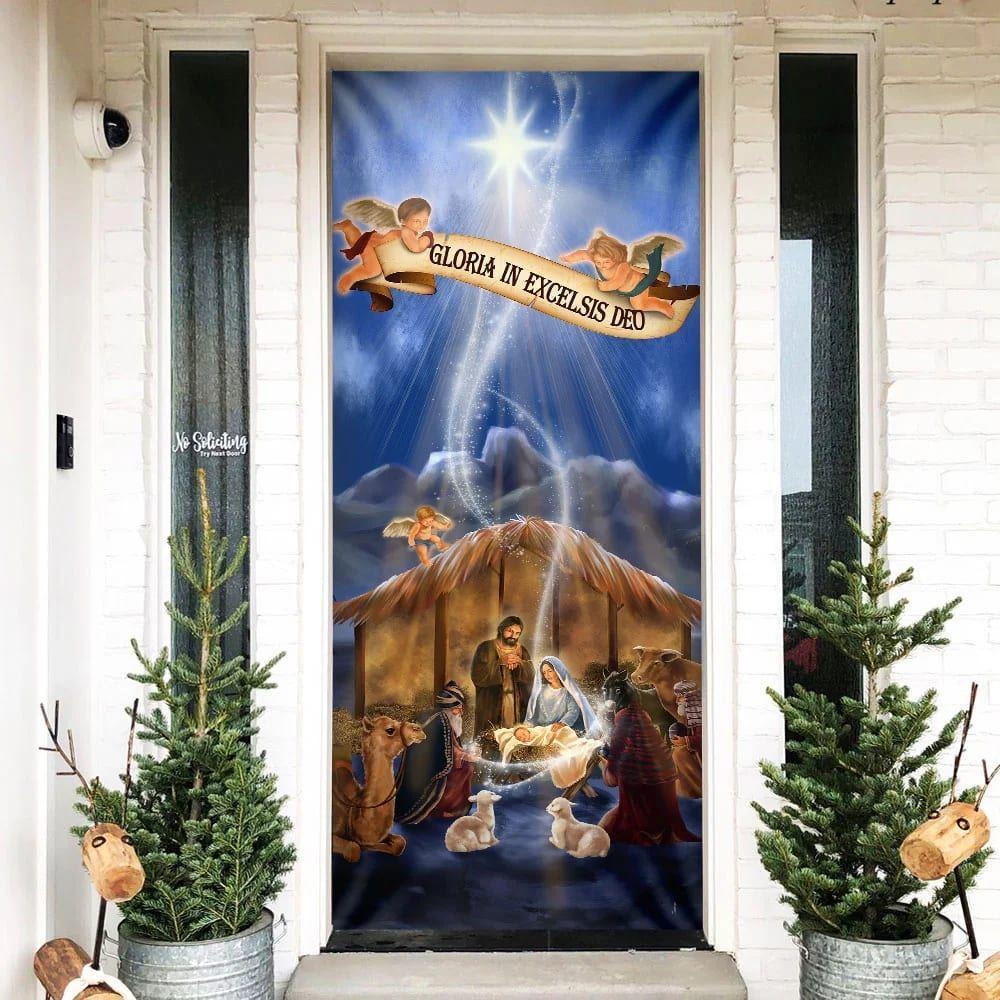 Nativity Scene Door Cover, Jesus Is Born, Christian Home Decor, Gift For Christian Nativity Scene Door Cover, Jesus Is Born, Christian Home Decor, Gift For Christian