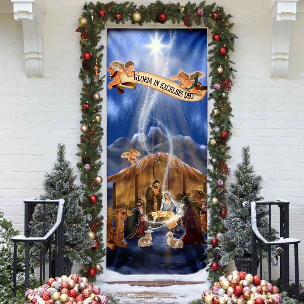 Nativity Scene Door Cover, Jesus Is Born, Christian Home Decor, Gift For Christian Nativity Scene Door Cover, Jesus Is Born, Christian Home Decor, Gift For Christian