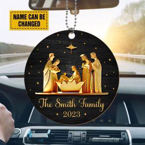 Personalised Christmas Ornament, Jesus Was Born Printed&hellip;