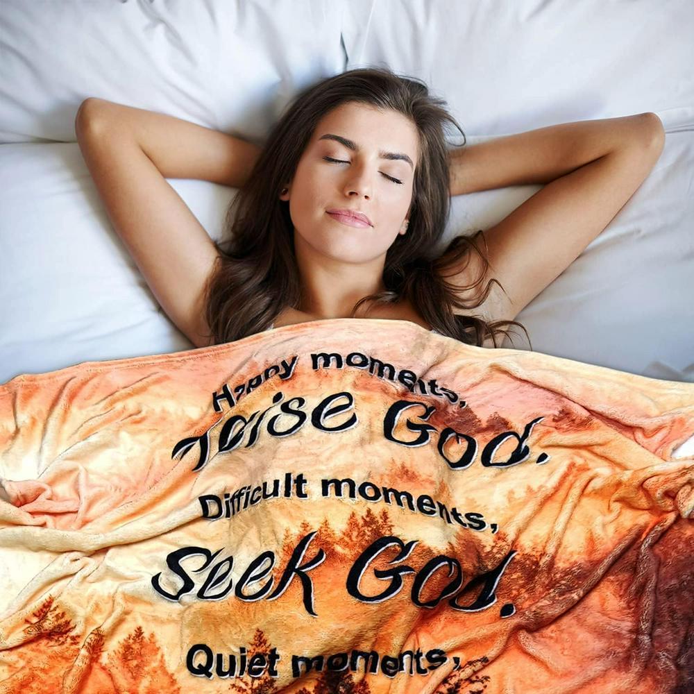 Praise God Seek God Worship God Trust God Thanh God Christian Quilt Blanket, Christian Blanket Gift For Believers Praise God Seek God Worship God Trust God Thanh God Christian Quilt Blanket, Christian Blanket Gift For Believers