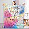 Quiet Moments Worship God Painful Moments Trust God Christian Quilt Blanket, Christian Blanket Gift For Believers