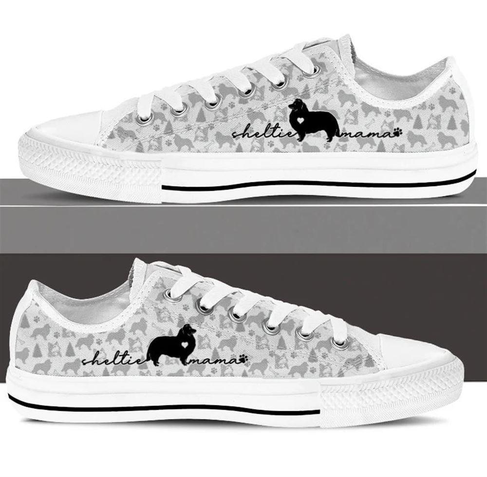 Shetland Sheepdog Low Top Shoes Dog Memorial Gift, Gift For Dog Lover
