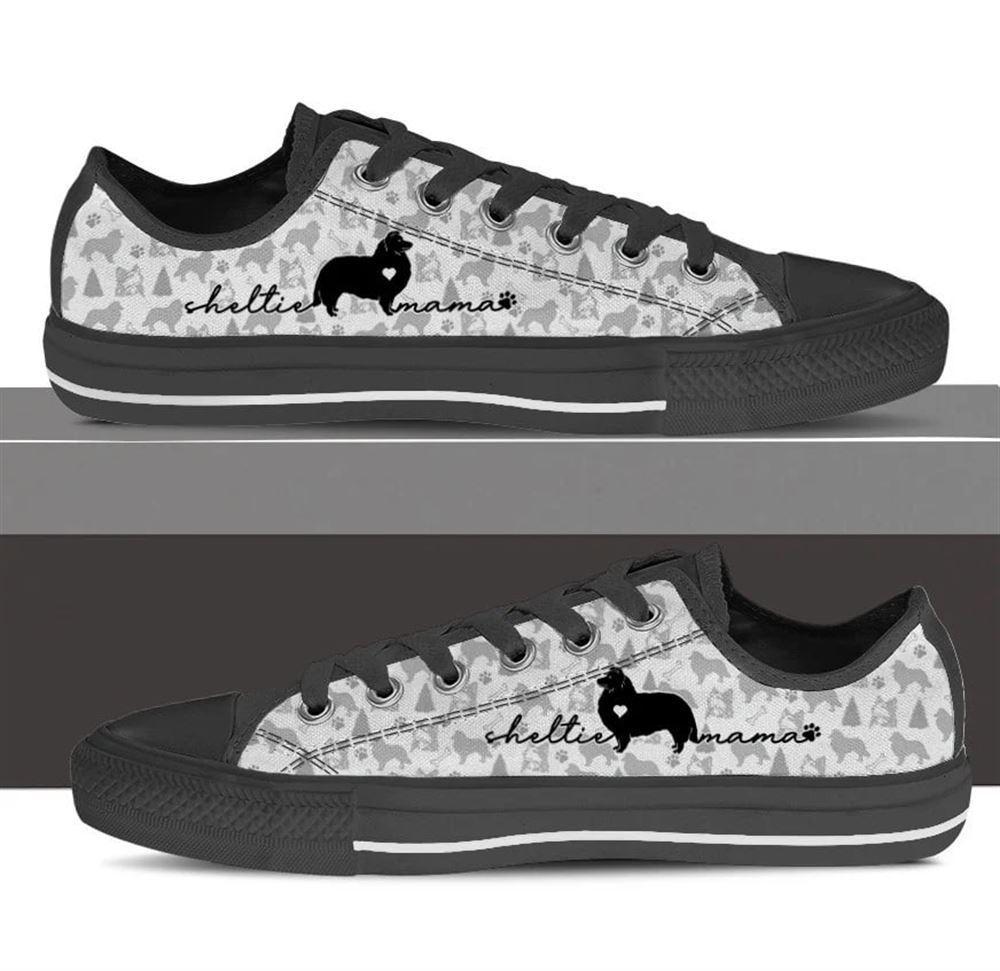 Shetland Sheepdog Low Top Shoes Dog Memorial Gift, Gift For Dog Lover