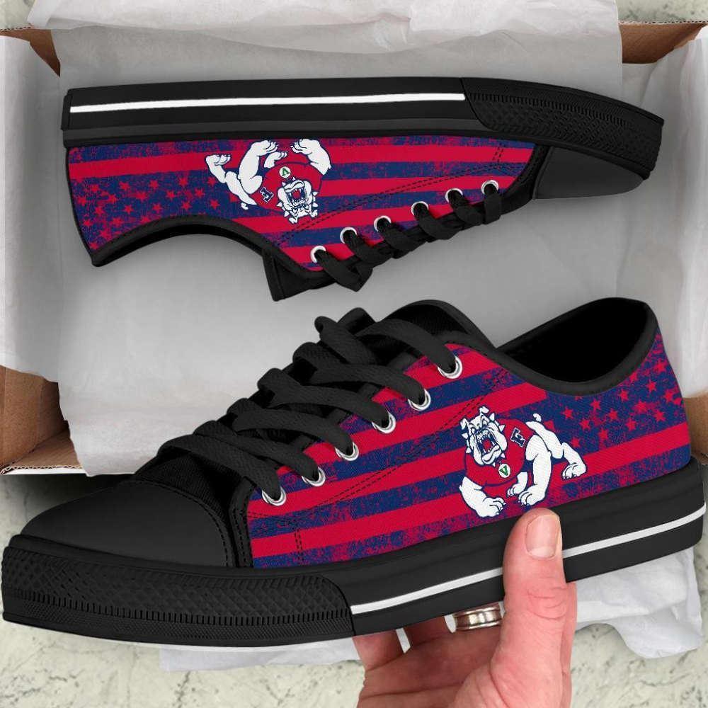 Shop Stylish Fresno State Bulldogs Low Top Shoes, Gift For Dog Lover