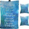The Lord Prayer Our Father Who Art In Heaven Christian Quilt Blanket, Christian Blanket Gift For Believers