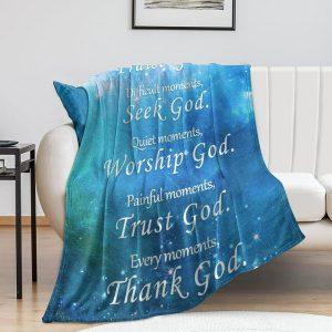 Trust God Thank God Christian Quilt Blanket,&hellip;