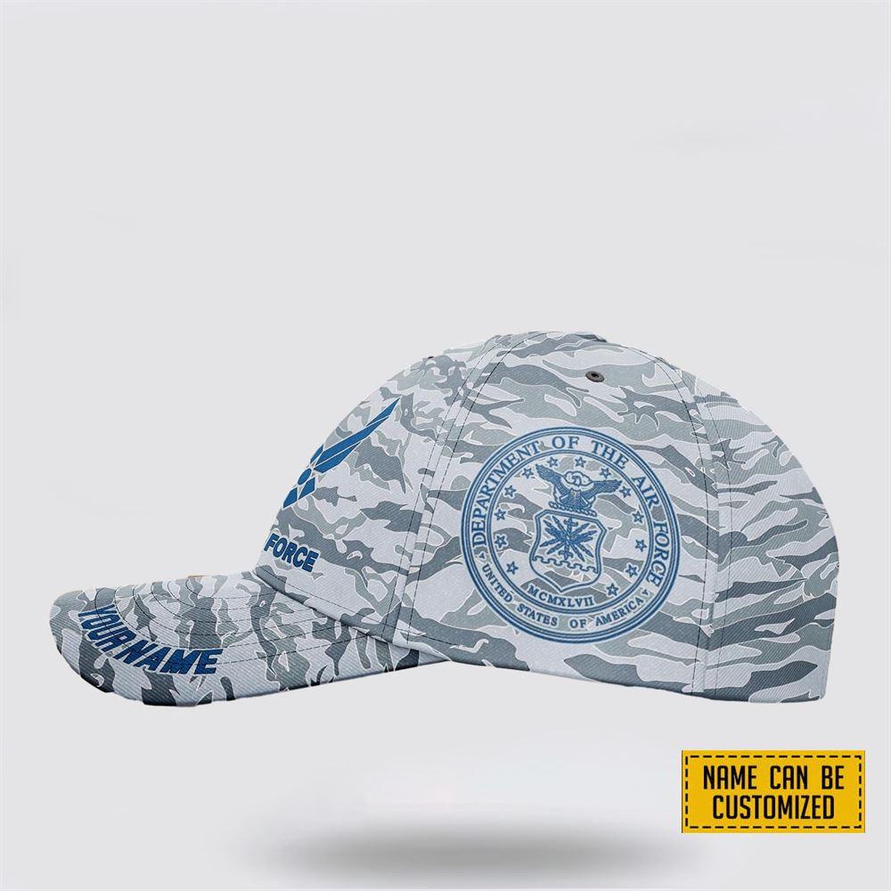Custom US Air Force Baseball Caps Embroidered Navy Blue, Personalized Name Rank Air Force Cap, Gifts For Military Personnel