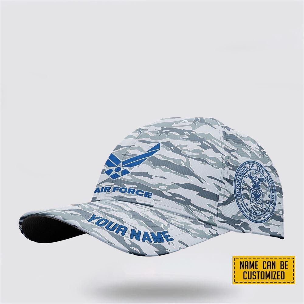 Custom US Air Force Baseball Caps Embroidered Navy Blue, Personalized Name Rank Air Force Cap, Gifts For Military Personnel