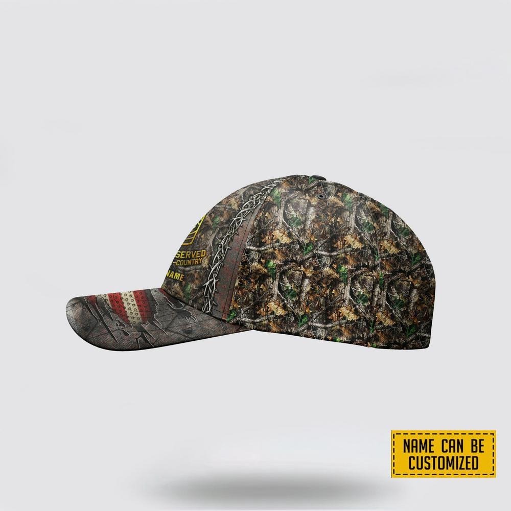 US Army Baseball Caps Duty Country, Custom Army Hats, Personalized Name And Rank Veterans,Cap For Military