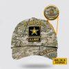 US Army Baseball Caps  Land Of The Free, Custom Army Hats, Personalized Name And Rank Veterans,Cap For Military