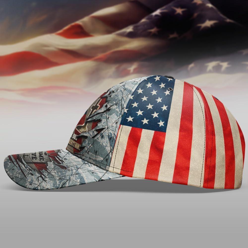 US Army Veteran Blue Camo Baseball Cap, For Veterans, Gifts For Military Personnel