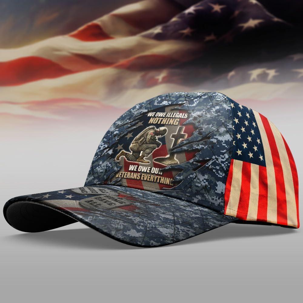 US Army Veteran We Owe Our Veterans Everything Baseball Cap, For Veterans, Gifts For Military Personnel