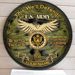 US Army Wood Sign A Proud Member&hellip;