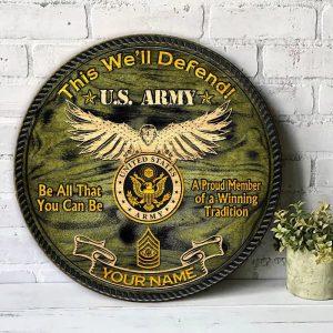 US Army Wood Sign A Proud Member&hellip;