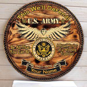 US Army Wood Sign A Proud Member&hellip;