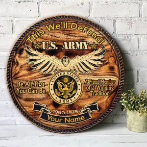 US Army Wood Sign A Proud Member&hellip;